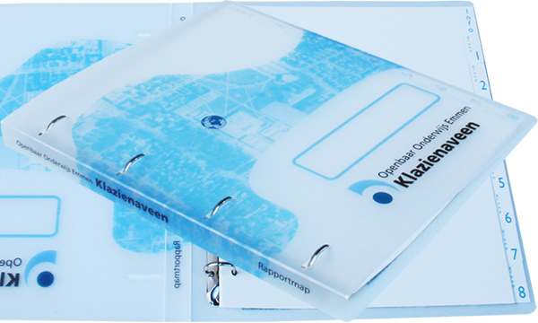 Rapport ringbandmap en 9-delige set tabbladen voor de OBS Klazinaveen.
