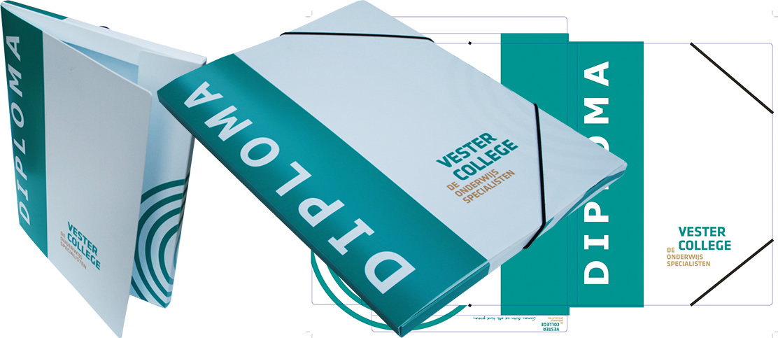 Super smalle cassette met insteekvak voor informatie, rapport, certificaat etc.