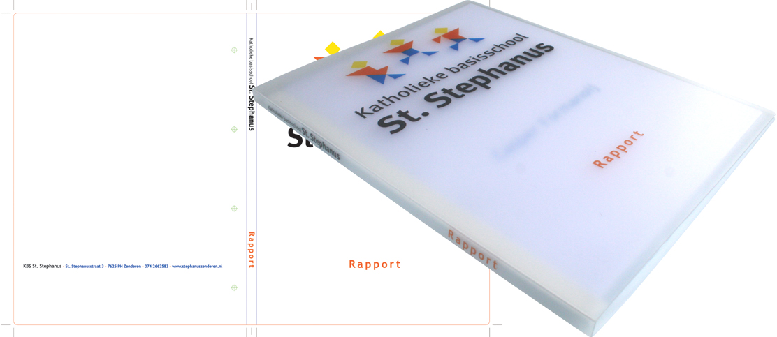 Snelhechter rapportmap voor St. Stephanus in Zenderen.