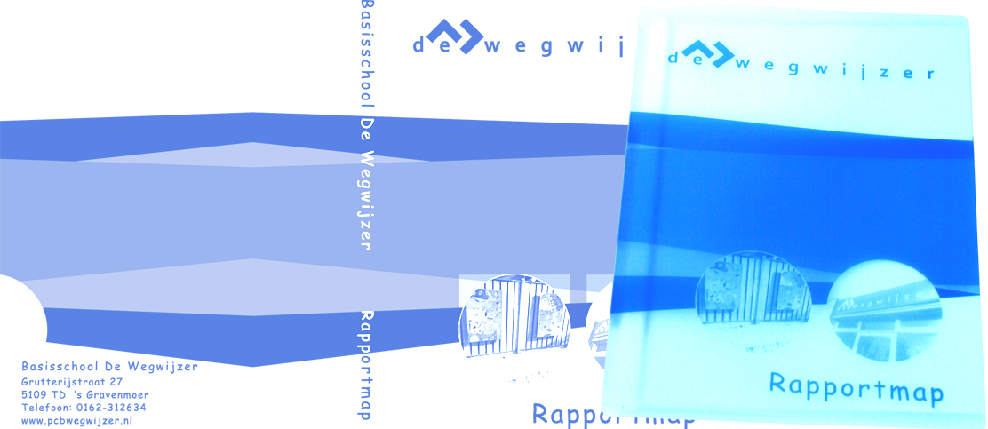 rapport hechtmap in zeefdruk bedrukt voor De Wegwijzer in 's-Gravenmoer