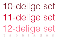 9-delige tabbladen set ringbandmappen