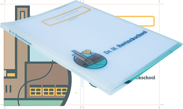 Rapport snelhechtermap voor Protestants-Christelijke basisschool Dr. H. Bavinckschool full colour digitaal bedrukt.