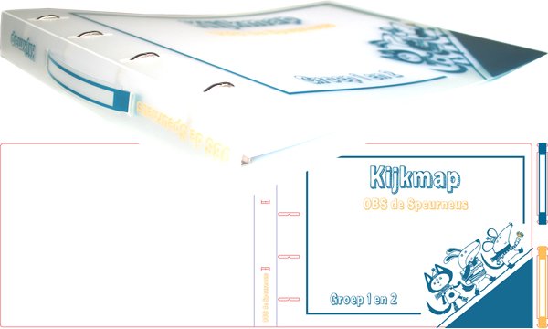 Nieuw. De Kijkmap op A3 formaat van OBS de Speurneus. De nieuwe ringbandmap voor het grote werk van de allerjongsten!