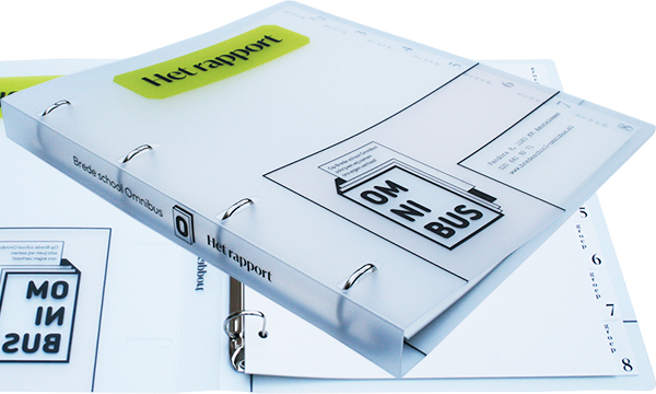 rapport ringbandmap en tabbladen voor Brede School Omnibus in Amstelveen