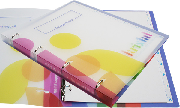 Rapport ringbandmap en 9-delige set tabbladen voor de GBS Kristal in Heerde.