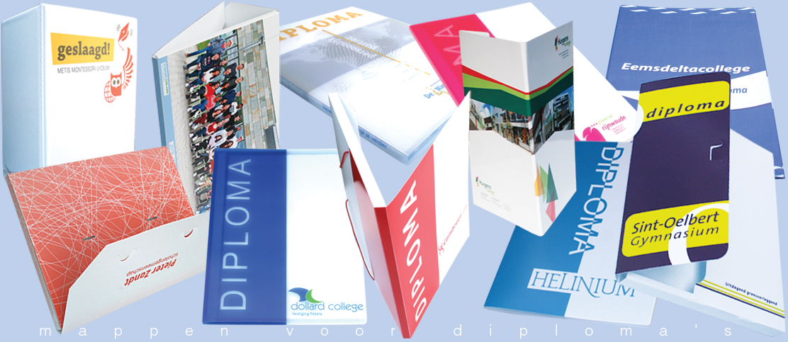 Hechtmappen voor diploma’s, diploma dossiermappen, Diploma Documenten Filer, Diploma docu-case cassette